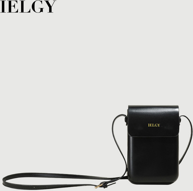 IELGY 심플한 디자인의 세로형 동전 지갑으로 휴대폰도 수납 가능하며 레트로 스타일의 남녀공용 목걸이 스트랩 미니 크로스백입니다