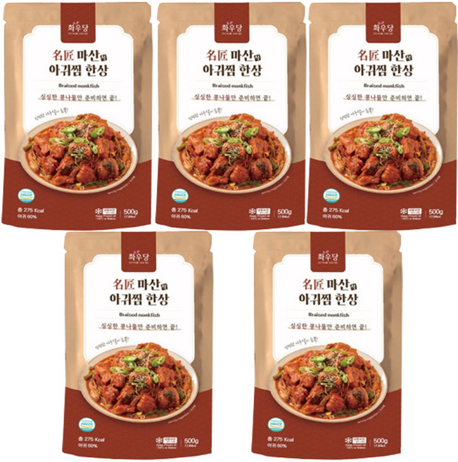 [MJ-FOOD] 이경애 명장 마산식 아귀찜한상, 5세트, 500g