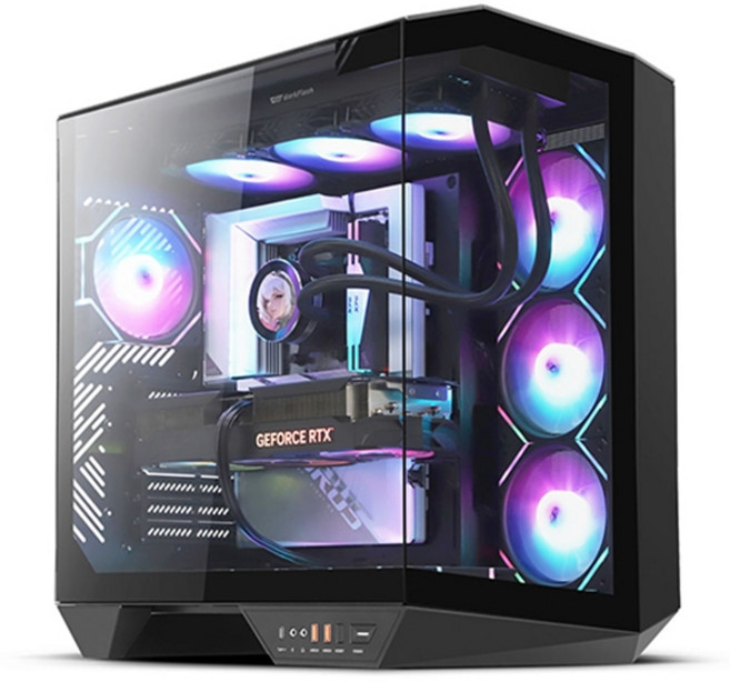 darkFlash DY470 ARGB 강화유리 (블랙), 1개