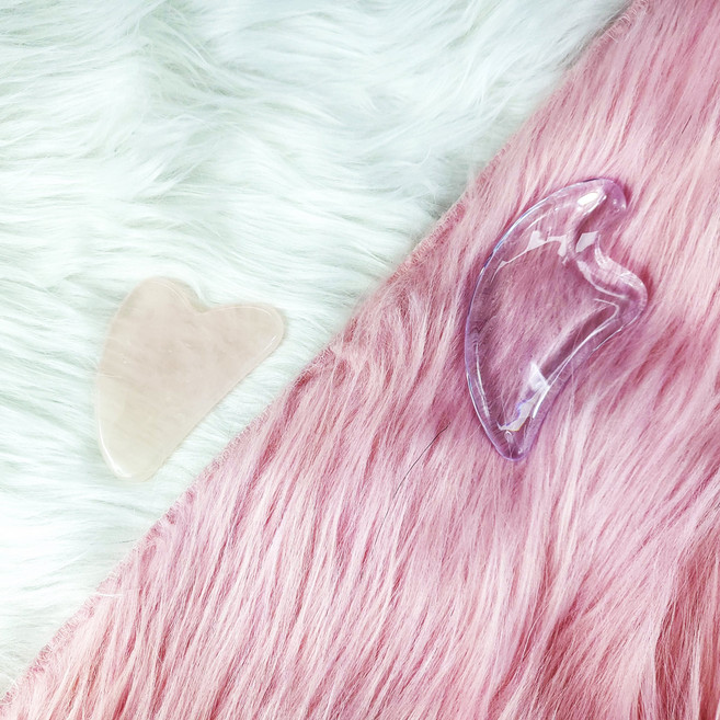 천연 로즈쿼츠 괄사마사지 하트괄사 마사지스틱 림프순환 경락마사지 얼굴 붓기, 천연 로즈쿼츠 하트, 1개