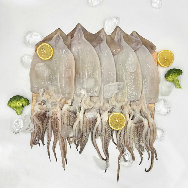 급냉 손질 오징어 원양산 오징어볶음 무늬오징어, 1개, 500g내외(3~5미)x4팩