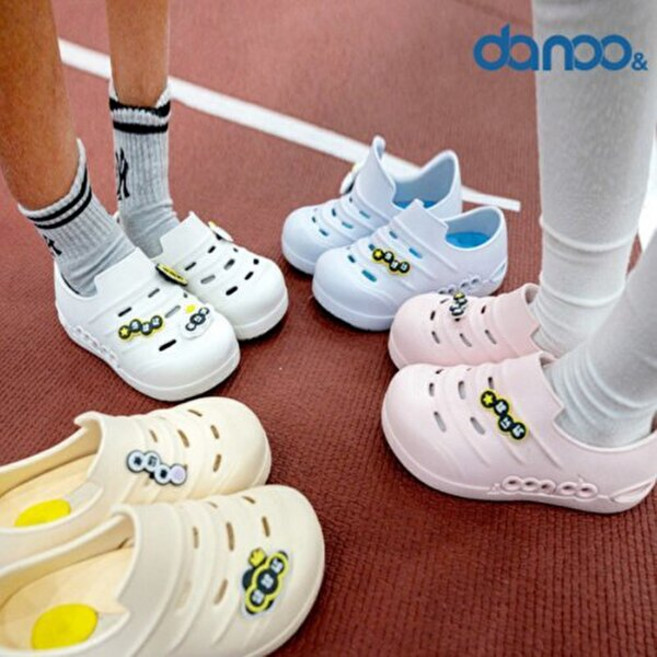 다누앤 힐링맥스 키즈 K-1 자세균형 기능성 아동신발 족저근막 보호 발편한 슬리퍼 사무실 초등학교 어린이 실내화, 오프화이트/240mm, 1개