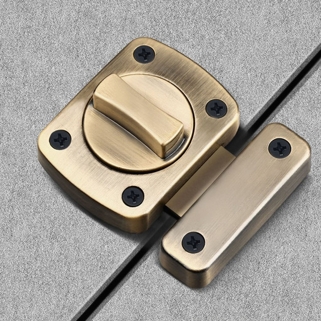 미즈코스 미니 문 잠금장치 여닫이문 소형 시건장치 빗장 걸쇠 걸고리 잠금쇠, 2개