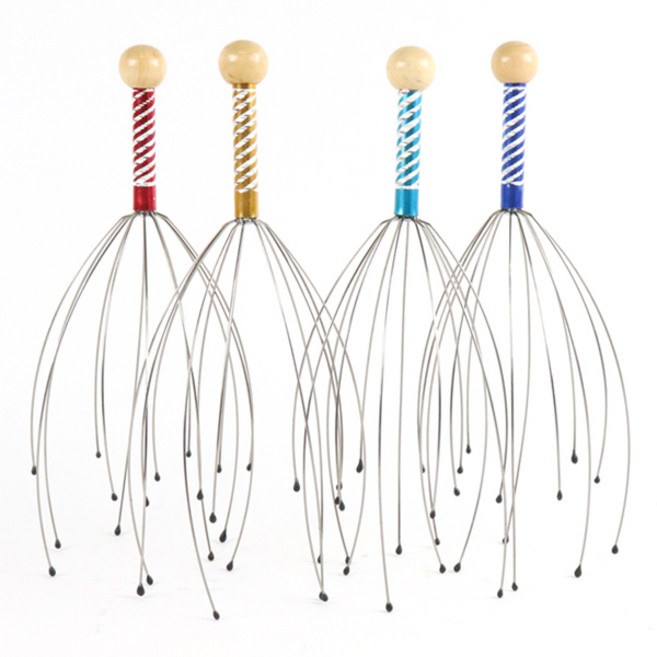 촉수 두피 마사지기 탈모관리 헤어케어 혈액순환 지압, 촉수 두피 마사지기-랜덤발송, 1개