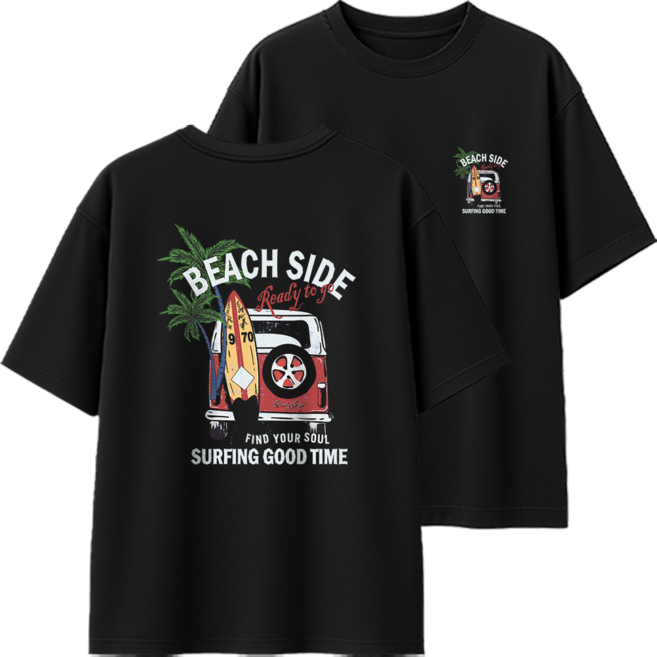 몰토벨리노 TST 여름 워터파크 수영장 해변 비치웨어 공용 커플티 반팔 겸용 체형커버 박스핏 오버핏 루즈핏 래쉬가드