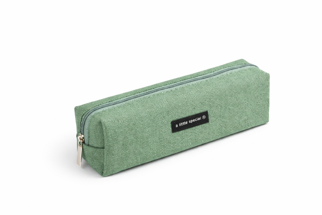 세이브더그린 패브릭 대용량 필통 A Little Special 펜파우치 필통, 1개, 올리브 그린