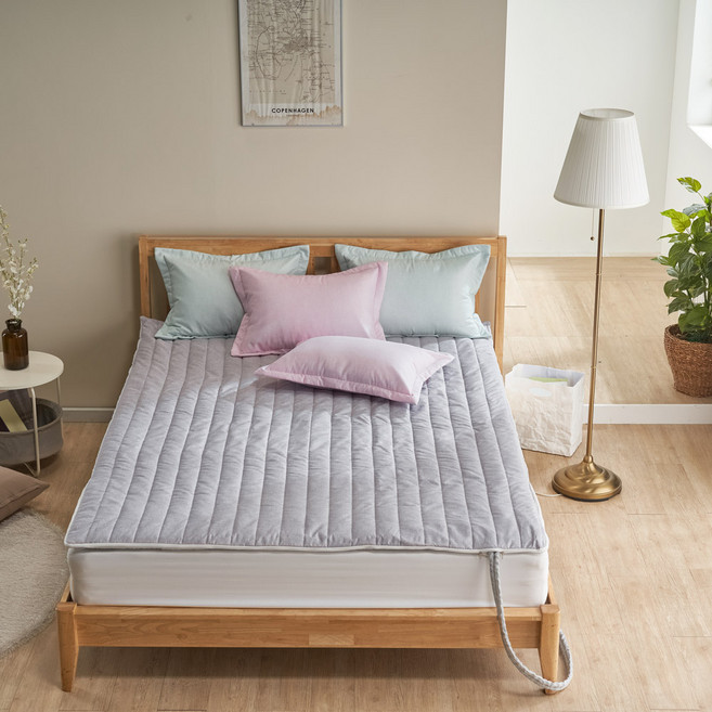 데이 피치스킨 온수매트커버 / S Q 두가지사이즈, 그레이