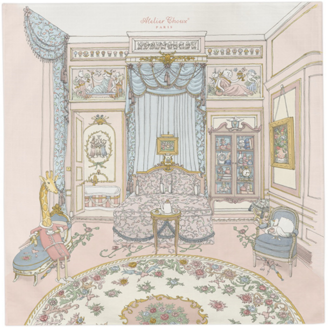 3위 - (선물박스 포함) 프랑스 Atelier Choux 아뜰리에 슈 오가닉 블랭킷 까레 100X100