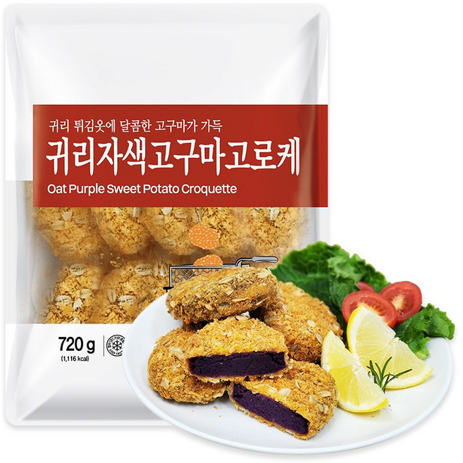 귀리고구마고로케 (60g x 12개입), 2개, 720g