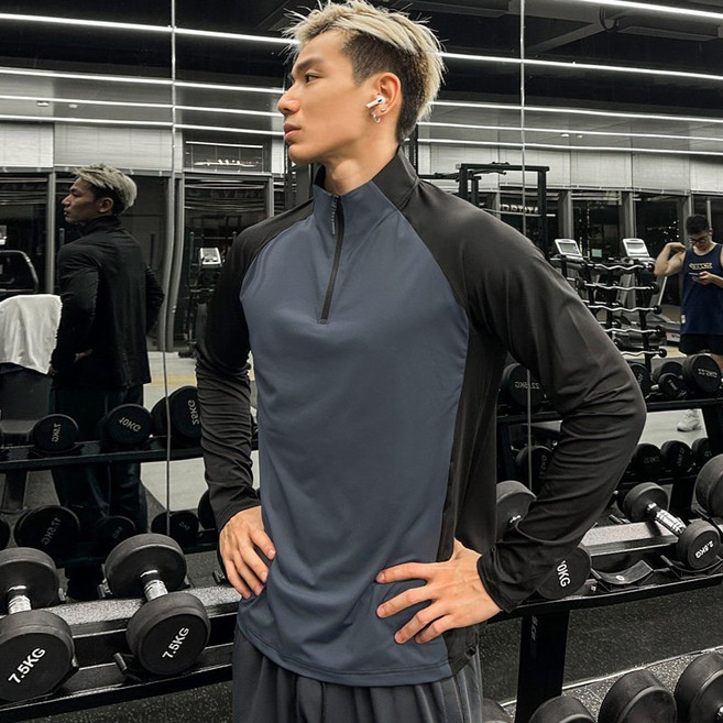 ANYOU 남자 집업 세트 드라이핏 소재 라이딩 운동복 달리기 헬스 라이딩 트레이닝 기능성 투피스