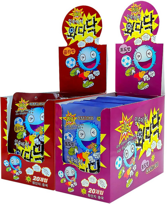 입속에서 와다닥 콜라향 10개 + 입속에서 와다닥 포도향 10개, 180g, 2세트