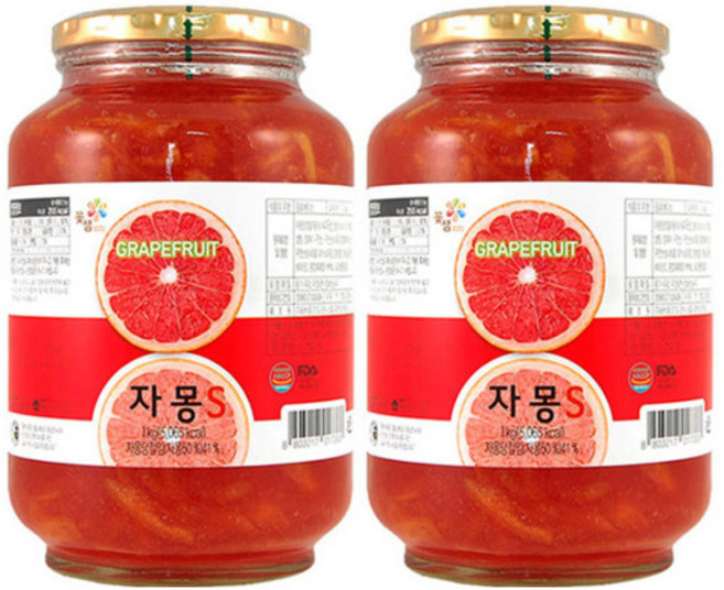 꽃샘 자몽S 1kg, 1개입, 2개