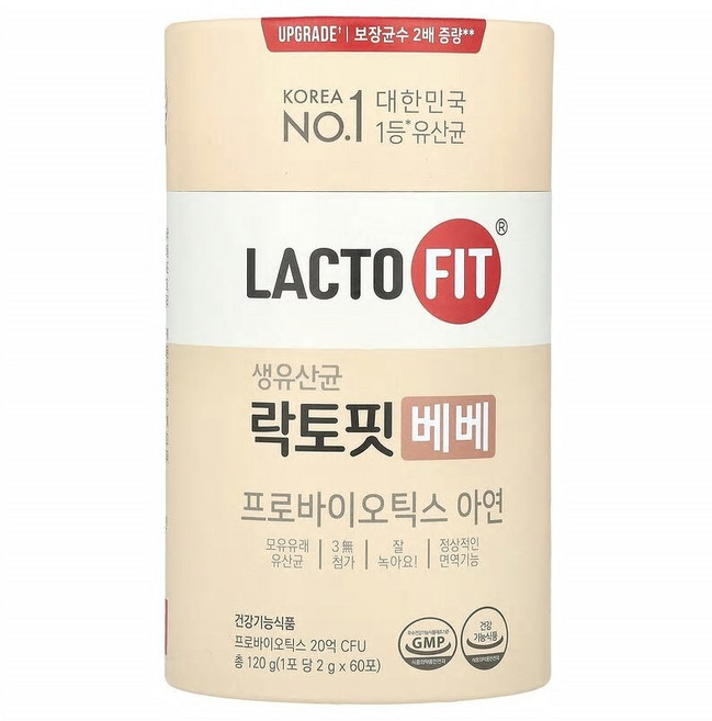Lactofit 프로바이오틱 베베 스틱 60개 각 2g LFT-67861, 1개