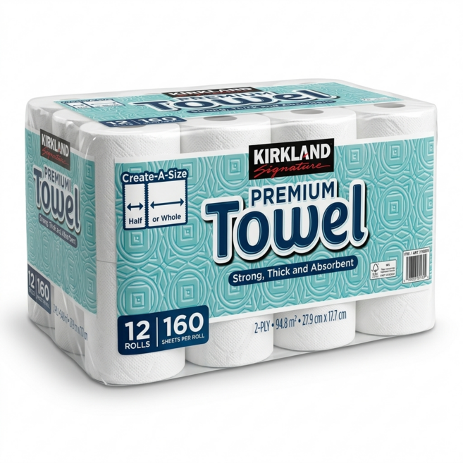 커클랜드 주방타올 키친타올 140매, 160개입, 12개
