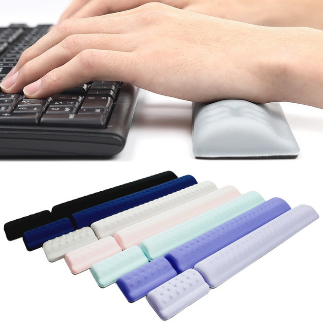 데일리큐브 7색상 손목 보호대 팜레스트 쿠션 마우스 키보드 손목 받침대 패드 세트, 블랙, 1개, 쿠션 세트
