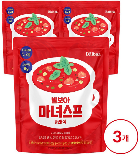 발보아 저당 마녀스프 클래식, 3개, 200g