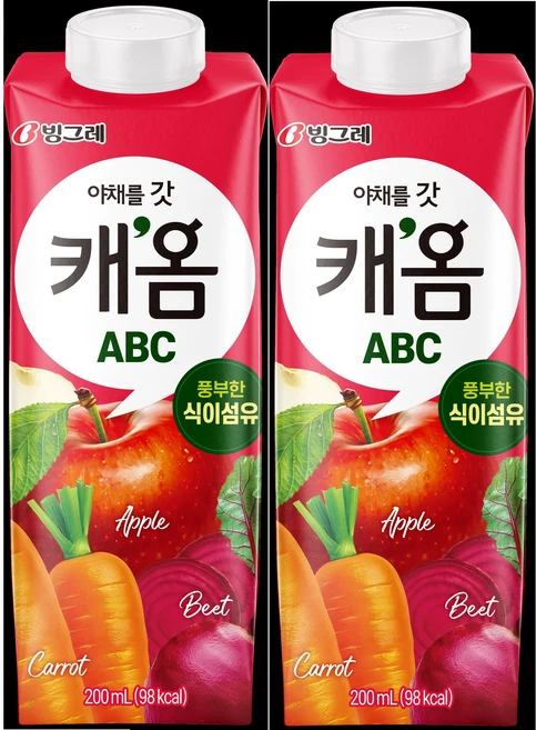 캐옴 ABC 주스, 200ml, 24개 - 쿠팡