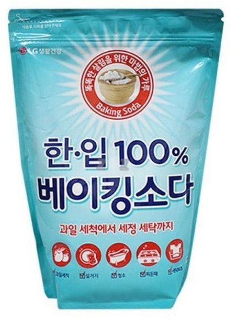 다목적 베이킹소다 2kg 과일세척 설거지 세탁 청소 기름때제거 청소세제 다목적세 베킹소다 세정제 주방, 1개