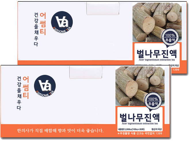 중저온추출 16시간 국산 벌나무 즙 진액, 100ml, 60개