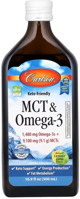 칼슨 MCT 앤드 오메가-3 레몬 라임 500ml, 1개 - 쿠팡