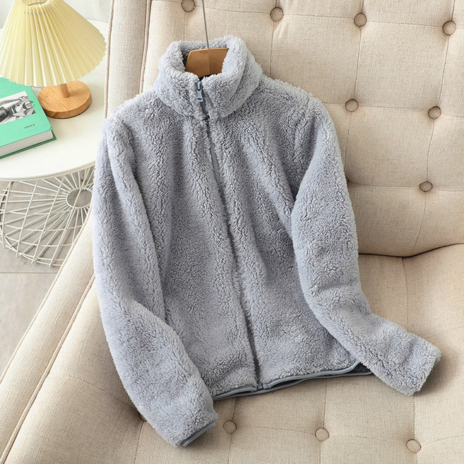 남녀공용 포근한 뽀글이 후리스 플리스 자켓