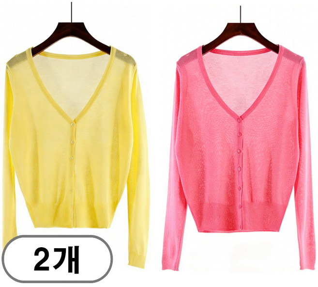 차쿠 1+1 여성 봄 여름 통풍 니트 가디건 자외선 차단 간절기 가디건 중년 빅사이즈 래쉬가드