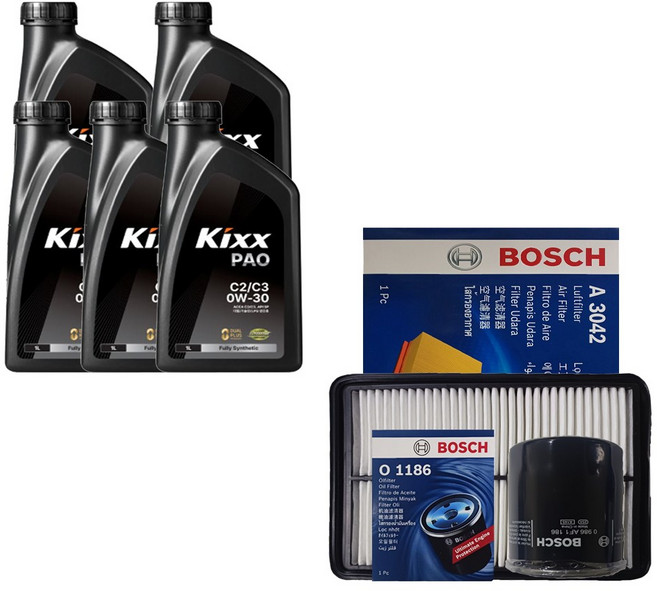 QM6 2.0 LPG 킥스 PAO 0W30 5L 엔진오일 필터 세트 1186-3042, 1개