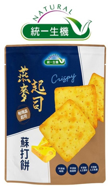 統一生機 燕麥起司蘇打餅 108公克, 1個