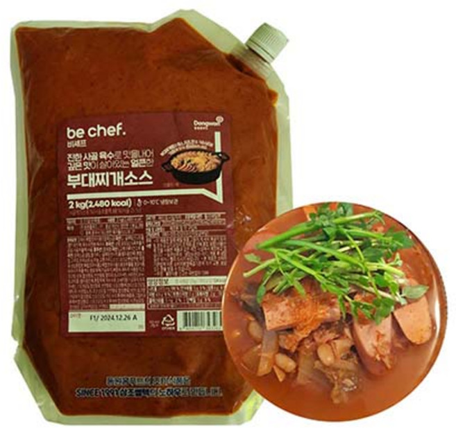동원 부대찌개소스-2kgx1개 (업소 전문용), 1개, 2kg
