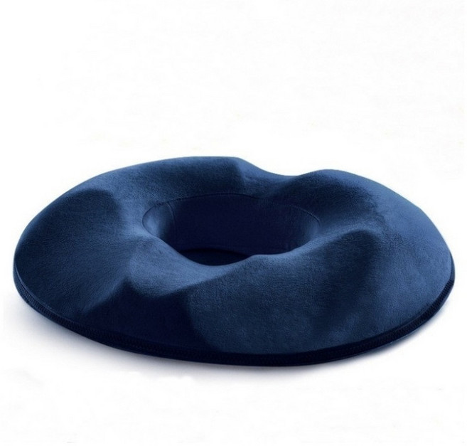 도넛 방석 에어 회음부 치질 차량 쿠션 메모리폼, 1개, I_여성용 천연 오리털 모카 색상