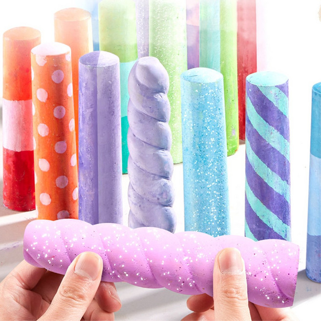 컬러분필 야외 실외용 점보분필 그림놀이 유아미술 36색 수성, 상세페이지참조