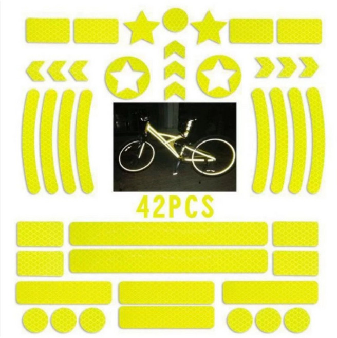 자전거 반사스티커 형광 커스텀 야광 테이프, 색상선택, 옐로우, 1개