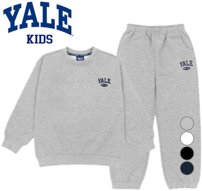 [백화점발송] 예일키즈 상하복 세트 맨투맨 조거 남아 여아 주니어 사계절 베이직 신학기 외출 운동