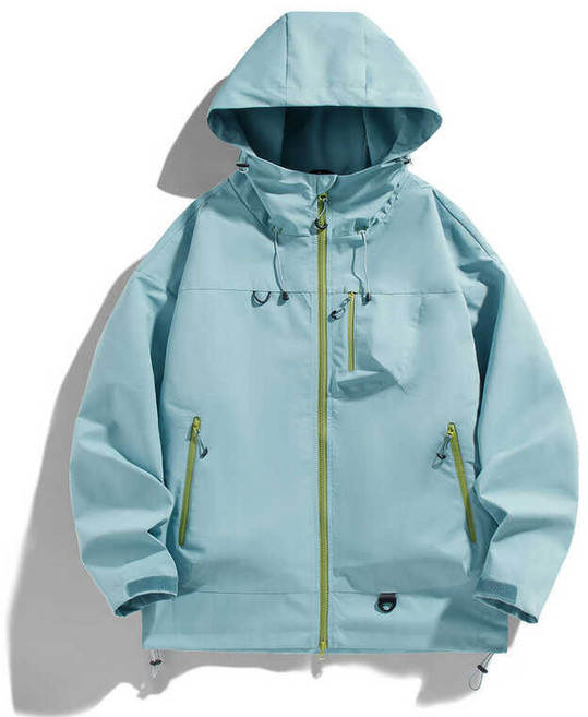新款防水衝鋒衣 寬鬆連帽休閒外套 戶外登山服