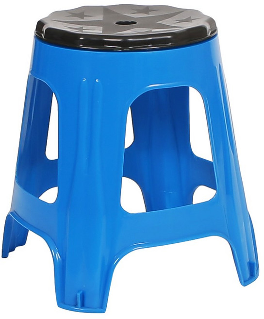 지오리빙 플라스틱 의자 사각 회전 간이 야외 포장마차 편의점, 회전의자(블루)