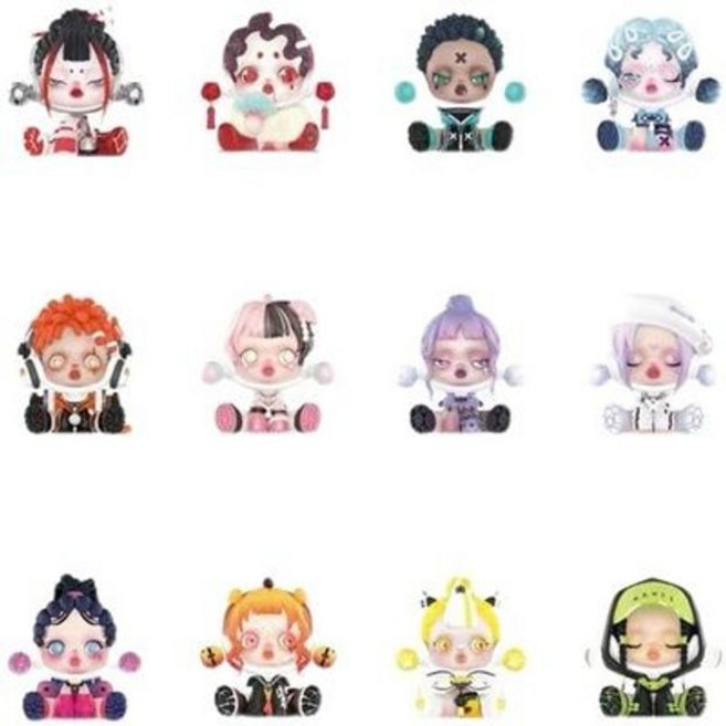 팝마트 스컬판다 피규어 시리즈 심포니 말해봐 신기루 소원을 개봉확인 패러독스, 12개 조각 미개봉 기본판, 정품-미개봉 박스/박스 개봉 비봉인, 1개