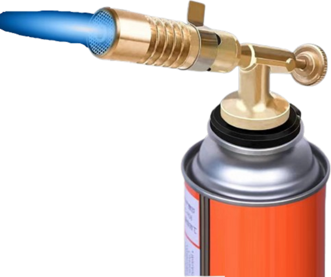 디와이툴즈 원터치 고화력 황동 토치 밸브 바베큐 용접 헤드, 1개, 황동색