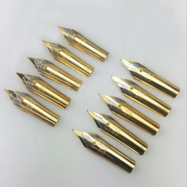 5pcs 만년필 펜촉 스테인레스 스틸 펜촉 교체 범용 0.5mm 직선/곡선 펜촉 학교 액세서리