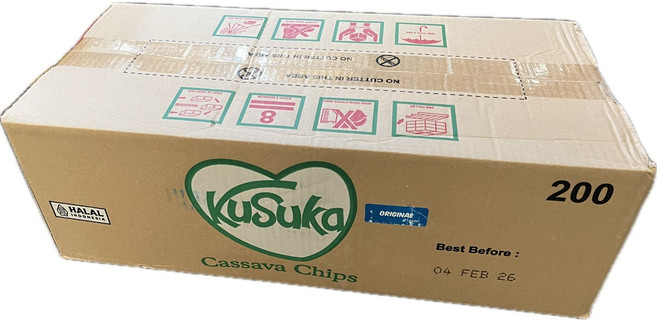 쿠수카 카사바칩 크리픽싱콩 씽콩 200g x 10개 KUSUKA CASSAVA CHIPS ORIGINAL 200g x 10ea