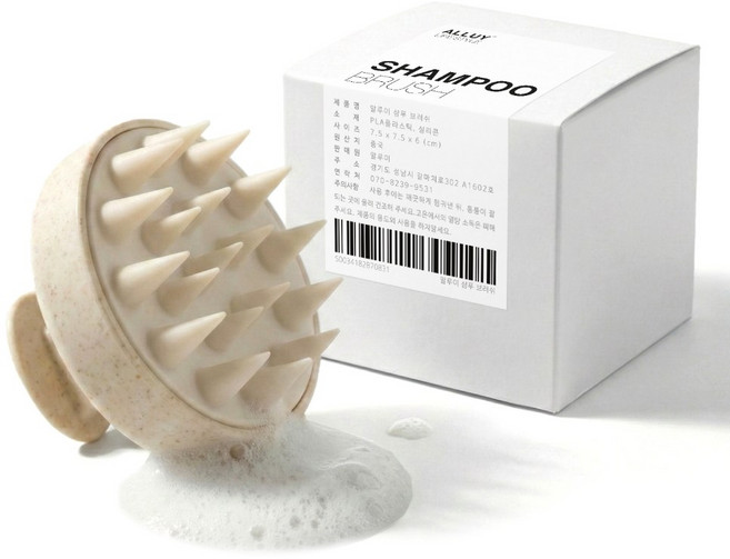 알루이 스칼프 딥클렌징 두피 마사지 샴푸브러쉬, 1개, 미스트베이지