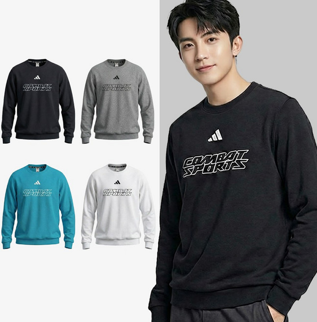 adidas 圓領長袖上衣 Combat Sports 印花 舒適親膚 多色可選