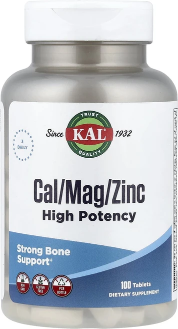 KAL Cal/Mag/아연 고효능 100정, KAL CalMag아연 고효능 100정, 1개 - 쿠팡
