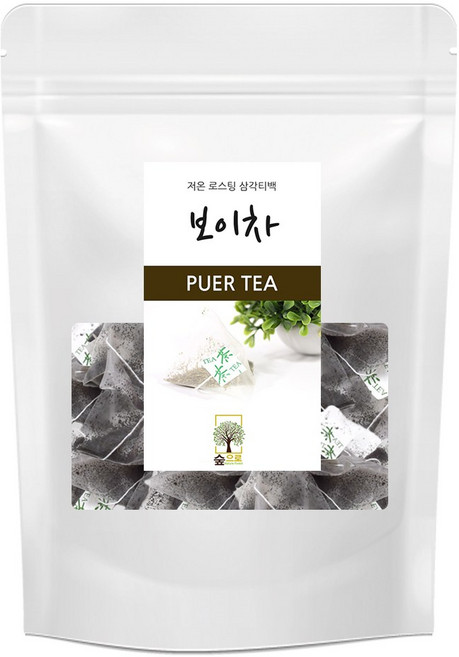 보이차 50티백 숲으로허브 삼각티백, 50개입, 1개, 1g