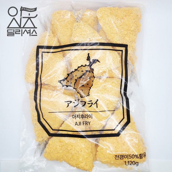 냉동 아지후라이 1 120g (70g x 16ea) 전갱이 튀김, 1.12kg, 1개
