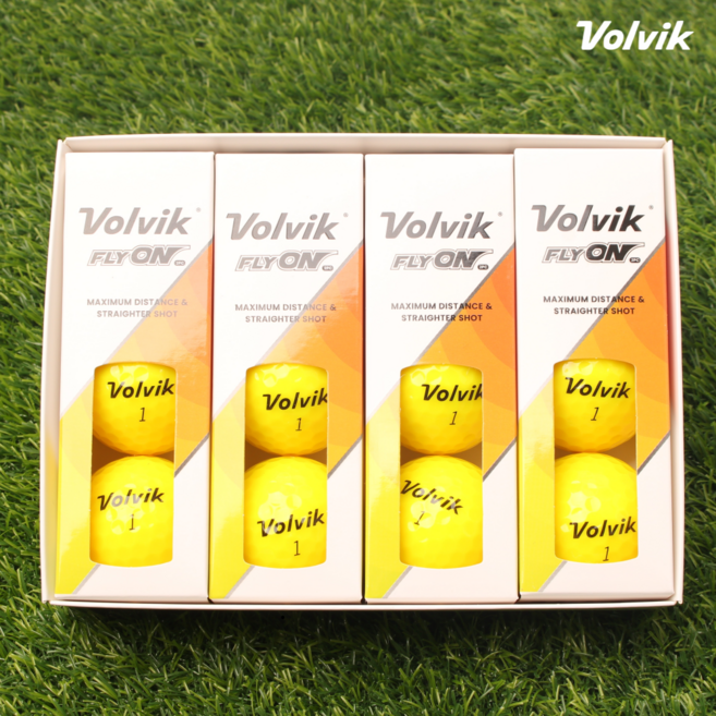 볼빅 골프공 2피스 4.27cm Flyon, 옐로우, 12개입, 1개