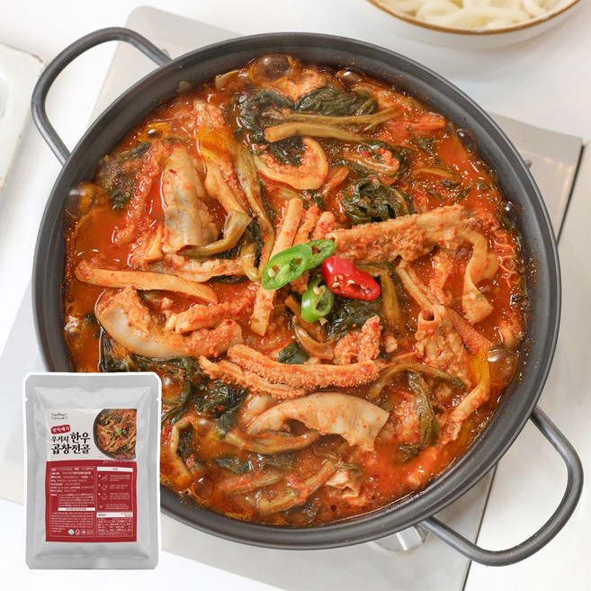서울3대곱창 성수노루 우거지 한우곱창전골 조리 후 1.2kg, 2개, 520g