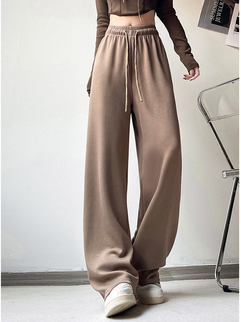 寬鬆直筒顯瘦休閒寬腿褲