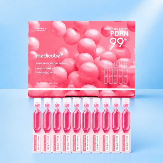 메디큐브 PDRN 핑크 원데이 세럼(1.5ml*10ea)/1박스/10개, 1박스