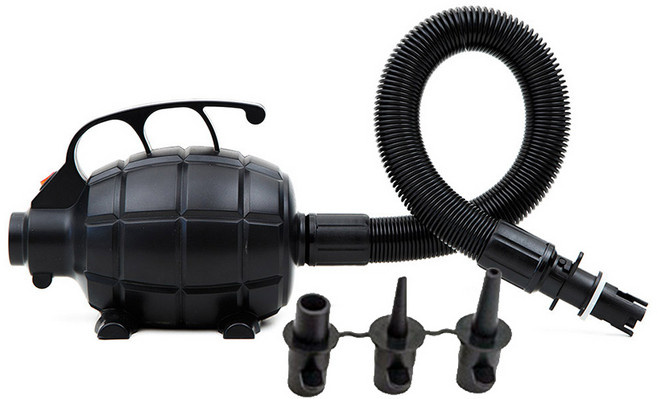 에어프렌즈 프리미엄 캠핑 수류탄 전동 펌프 에어펌프 600W, 수류탄펌프 블랙, 1개