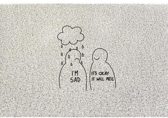 무타공마켓 귀여운 논슬립 현관 코일 매트 욕실 주방 발매트 논슬립, 중형, Its okay, 1개